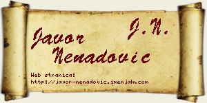 Javor Nenadović vizit kartica